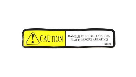 Bobcat 4109022 Caution Lock Handle Decal 