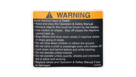 Bobcat 4118843 Warning Label 