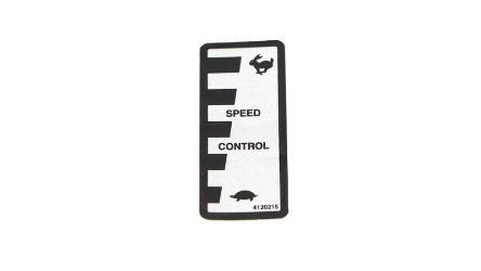 Bobcat 4120215 Speed Control Label 