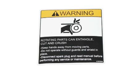Bobcat 4163592 Belts/Service Label 