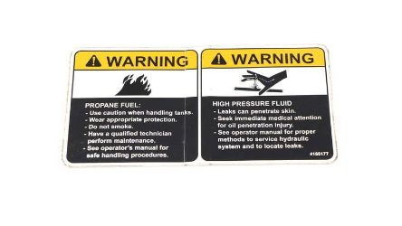 Bobcat 4165177 Propane Fuel/Leaks Label 