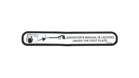 Bobcat 4167202 Location Manual Label 