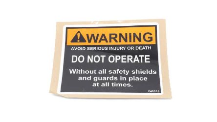 Bobcat 4170776 Warning Oper S-Decal w/ Guards 