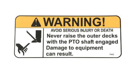 Bobcat 4170780 Warning Outter Deck S-Decal 