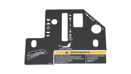 Bobcat 4172374 Control Panel Hydro Label 