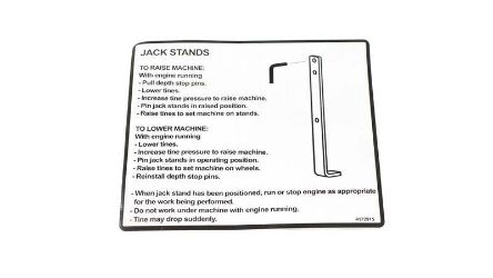 Bobcat 4172915 Jackstand Label 