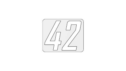 Bobcat 4179350 42" Deck Size Label 