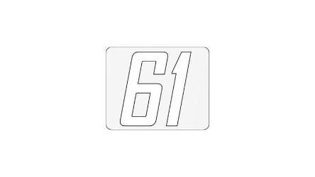 Bobcat 4179353 61 Deck Size Label 
