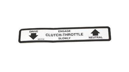 Bobcat 521712 Clutch Operation Decal 
