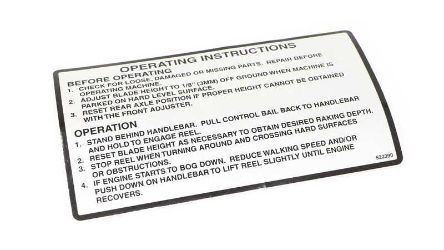 Bobcat 522390 Decal Operating Instructions 