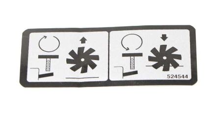 Bobcat 524544 Reel Height Adjustment Decal 