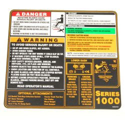 MTD 777S32531 Frame Cover Label - MTD 777S32531