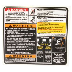 MTD 777S33233 Floorboard Safety Label 
