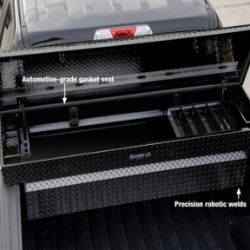 Buyers Products 1729435 18 x 20 x 71" Gloss Black Diamond Tread Aluminum Crossover Truck Box, Keyed Alike - BUY 1729435