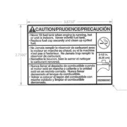 Ariens 00290000 Fuel Warning Decal 