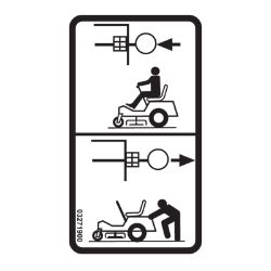 Ariens 03271900 Transmission Disconnect Decal 