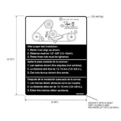 Ariens 05237900 42" Belt Diagram Decal 