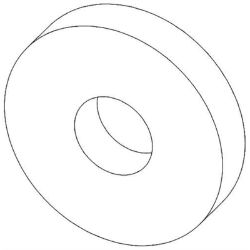 Ariens 06400934 .44" X 1.25" X .25" YWZC Flat Steel Washer 