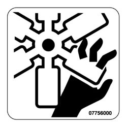 Ariens 07756000 Fan Danger Decal 