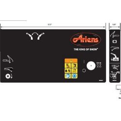 Ariens 08000817 Deluxe Series Track Hand Warmer Control Decal 