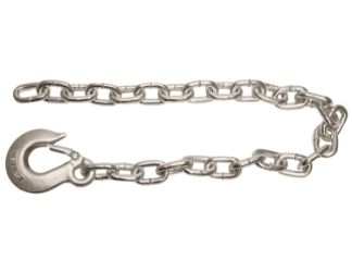 Buyers Products B03822SC Safety Chain with Forged Slip Hook - 3/8" x 2" 