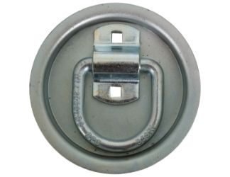 Buyers Products B38RP 1/2" Forged D-Ring with 2-Hole Mounting Bracket - 2-1/2" x 2-3/8" O.D with Round Recessed Pan 