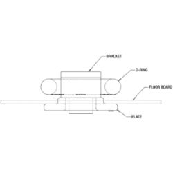 Buyers Products B51 Forged 360 Degrees Rotating 1" D-Ring w/ Mounting Bracket - BUY B51