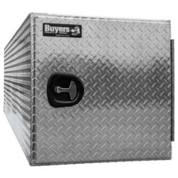 Buyers Products BP242486 24 X 24 X 86 Inch Diamond Tread Aluminum Straight Side Tunnel Truck Tool Box w/ Shelf - BUY BP242486