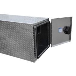 Buyers Products BP242486 24 X 24 X 86 Inch Diamond Tread Aluminum Straight Side Tunnel Truck Tool Box w/ Shelf - BUY BP242486