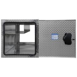 Buyers Products BP242486 24 X 24 X 86 Inch Diamond Tread Aluminum Straight Side Tunnel Truck Tool Box w/ Shelf - BUY BP242486