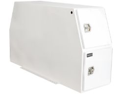 Buyers Products BP855924W 59" x 24" x 85" White Steel B-Pack Toolbox - Flat Floor, No Offset - BUY BP855924W