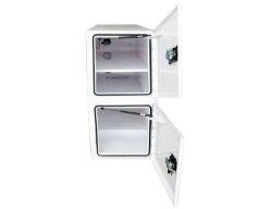 Buyers Products BP855924W 59" x 24" x 85" White Steel B-Pack Toolbox - Flat Floor, No Offset - BUY BP855924W