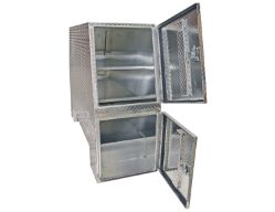 Buyers Products BP925824 55" x 24" x 91" Aluminum B-Pack Toolbox - Offset Floor (9.62"), Hangs Below Floor Level - BUY BP925824