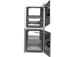 Buyers Products BP825524 55" x 24" x 81" Aluminum B-Pack Toolbox - Offset Floor (9.62"), Hangs Below Floor Level - BUY BP825524
