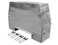 Buyers Products BP925824 55" x 24" x 91" Aluminum B-Pack Toolbox - Offset Floor (9.62"), Hangs Below Floor Level - BUY BP925824