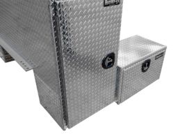 Buyers Products BP826254 55" x 54" x 81" Aluminum B-Pack Toolbox - Offset Floor (16.35"), Welded L-Backpack - BUY BP826254