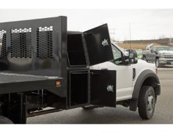 Buyers Products BP855924B 59" x 24" x 85" Black Steel B-Pack Toolbox - Flat Floor, No Offset - BUY BP855924B