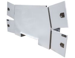 Buyers Products BP826524W 82" x 65" x 24" White B-Pack Toolbox w/ Mount Rail - BUY BP826524W