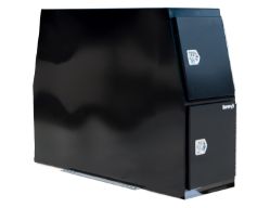 Buyers Products BP855924B 59" x 24" x 85" Black Steel B-Pack Toolbox - Flat Floor, No Offset - BUY BP855924B