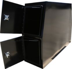 Buyers Products BP855924B 59" x 24" x 85" Black Steel B-Pack Toolbox - Flat Floor, No Offset - BUY BP855924B