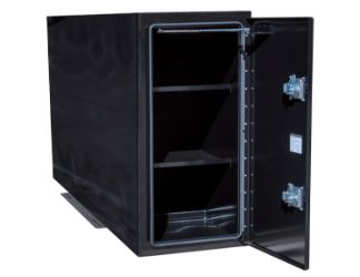 Buyers Products BP964824B 48" x 24" x 96" Black Steel Straight Side Backpack Truck Box 