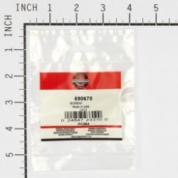 Briggs & Stratton 690670 Screw - BRS 690670