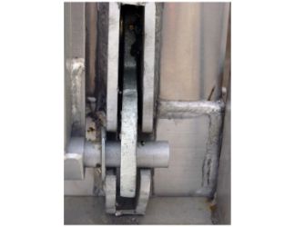 Buyers Products BTL020B2 2-1/2" Wide Lower Hinge Assembly for 1" Diameter Post - Forged Latch and Bracket 