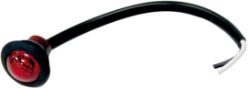 Buyers Products 5627514 0.75" Round Red 3 LED Marker - Hard Wired with Stripped Leads 