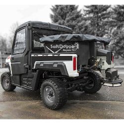 Buyers Products SHPE0400 Saltdogg 0.40 Cubic Yard Electric Black Poly Hopper Spreader 