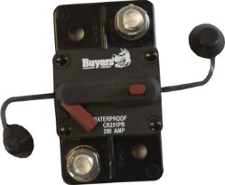Buyers Products CB201PB 200 Amp Manual Reset, Push-to-Trip Large Frame Circuit Breaker - BUY CB201PB