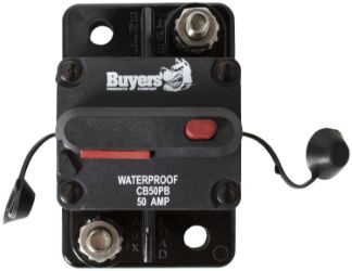 Buyers Products CB50PB 50 Amp Circuit Breaker w/ Manual Reset 