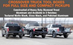 Buyers Products 1709440 23 x 20 x 71" Diamond Tread Aluminum Crossover Truck Box - BUY 1709440