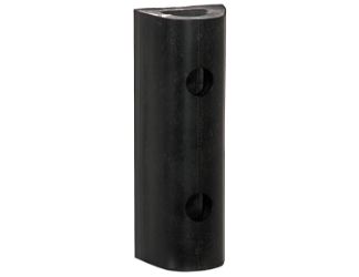 Buyers Products D26U Extruded Rubber "D" Bumper - 2-1/8" A x 1-7/8" B x 3/8" C x 11/16" D - 6" Length - 2 Holes - 3" C-C of Holes 