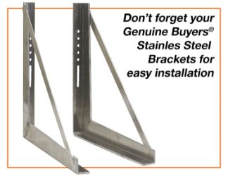 Buyers Products 1702600 18" x 18" x 24" Stainless Steel Underbody Toolbox with Polished Stainless Steel Door 